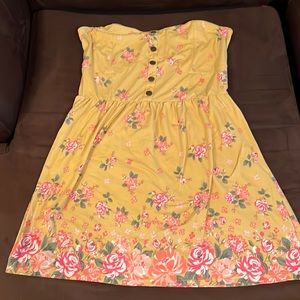 Strapless summer dress